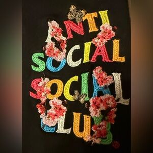 Anti-Social 2026 Brand New Embroidered Hoodie! Unisex Hoodie!